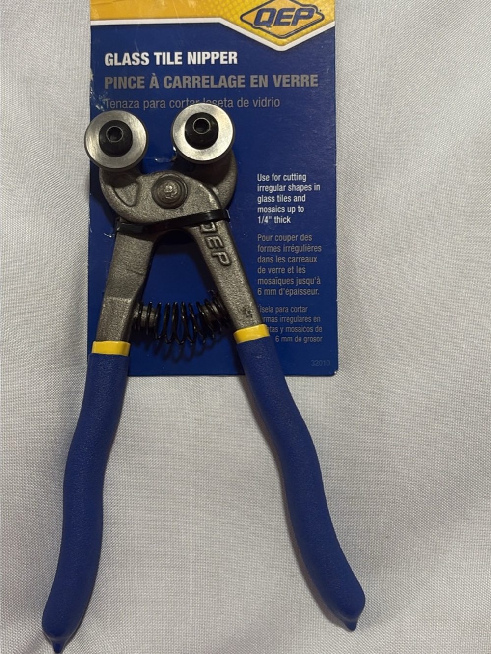 QEP Glass Tile Nipper - Blue Handle
